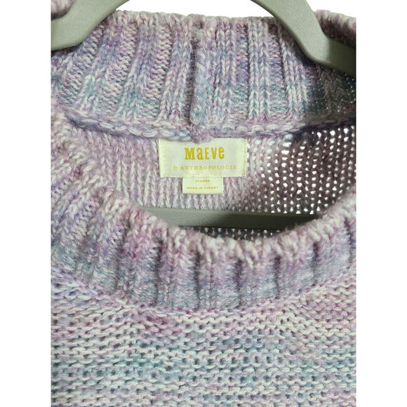 Anthropologie Maeve Rachel Textured Knit Sweater Size XL Lavender - Picture 4 of 8